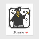 大学院生卒業 シール (シート)