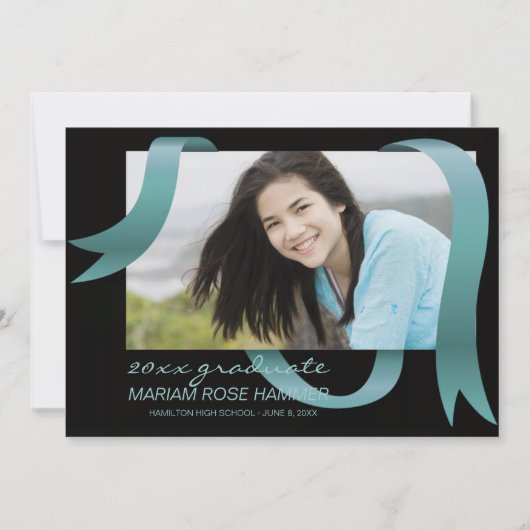 大学院白熱［赤熱］光を放つ写真招待状 招待状 (正面)