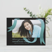 大学院白熱［赤熱］光を放つ写真招待状 招待状 (スタンド正面)