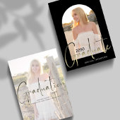 大学院白黒写真スタイリッシュアーチ 招待状