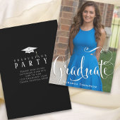 大学院白黒写真スタイリッシュ書 招待状