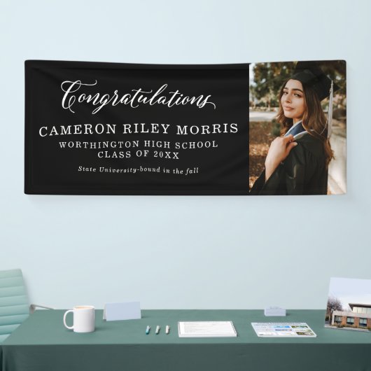 大学院白黒卒業 横断幕 (トレードショー)