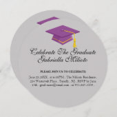 大学院祝の紫冠の招待状 招待状 (正面/裏面)