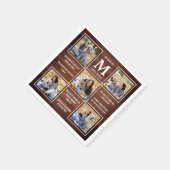 大学院素朴おもしろいファクトユニーク写真コラージュ スタンダードカクテルナプキン (角)