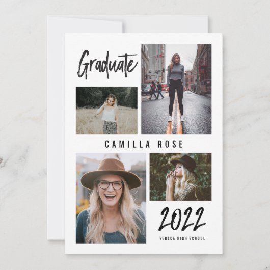 大学院署名卒業招待状 招待状 (正面)