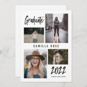 大学院署名卒業招待状 招待状 (正面/裏面)