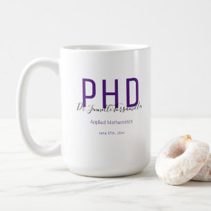 大学院記念パープルネームPhDコーヒーマグ コーヒーマグカップ