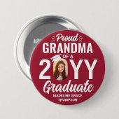 大学院誇りを持った写真おばあモダンちゃん 缶バッジ (正面&裏面)