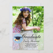 大学院誇りを持った写真招待状 招待状 (正面/裏面)