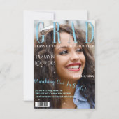 大学院誌が写真カバー卒業発表 招待状 (正面)