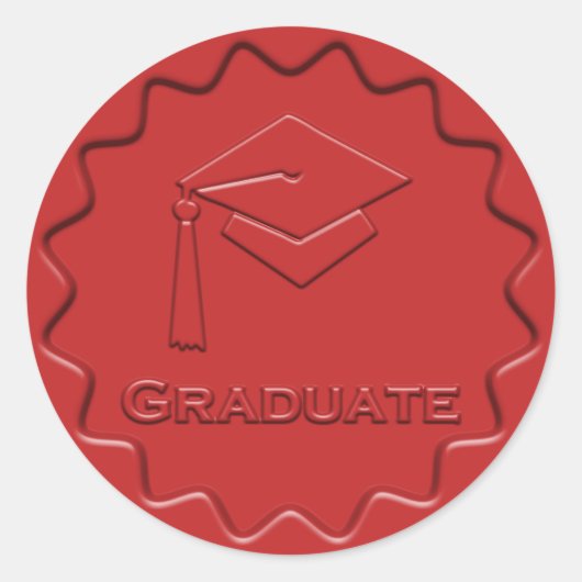 大学院赤ワックスシール ラウンドシール (正面)