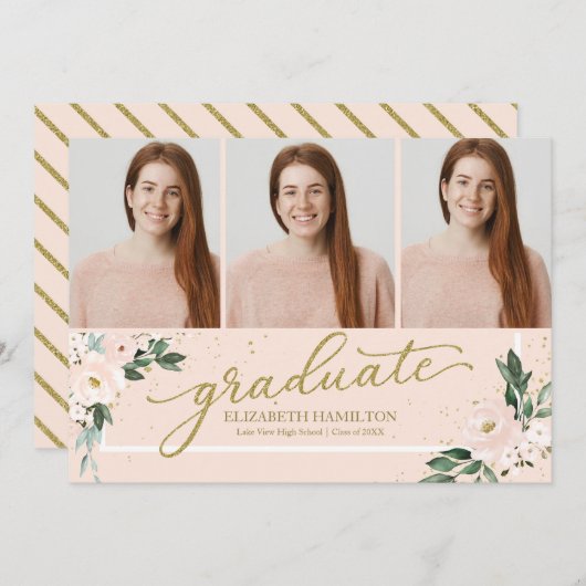 大学院赤面フローラ卒業発表3写真 案内状 (正面/裏面)