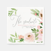 大学院赤面水彩画フローラ スタンダードカクテルナプキン (正面)