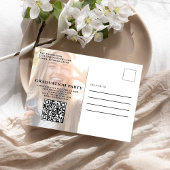 大学院金ゴールドスクリプト写真テンプレート招待状 ポストカード