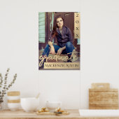 大学院金ゴールドスクリプト |グラーエレガントド写真画像 ポスター (キッチン)