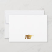 大学院金ゴールドタッセルエレガント感謝していの頭 サンキューカード (裏面)