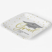 大学院金ゴールド書道の卒業上限 ペーパープレート (傾斜あり)