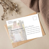 大学院金ゴールド書道台本フォトコラージュ ポストカード