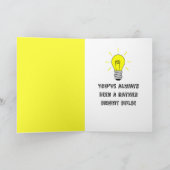 大学院電気技師 – あなたは明るい電球！ カード (内部)