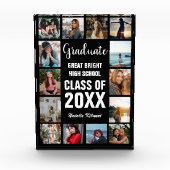 大学院黒卒業写真ブロック フォトブロック (正面)