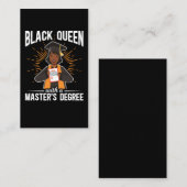 大学院黒女王卒業修士号 名刺 (正面/裏面)