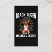 大学院黒女王卒業修士号 名刺 (正面)