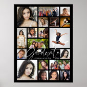 大学院19フォトコラージスクリプト白黒 ポスター (正面)