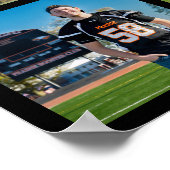 大学院19写真金ゴールドブラシタイポグラフィあなたの色 ポスター (角)