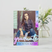 大学院2の写真 |スクリプトMermaid グラデーション Keepsake 招待状 (スタンド正面)