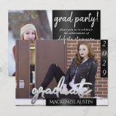 大学院2の写真 | Chic Script シンプル Keepsake 招待状 (正面/裏面)