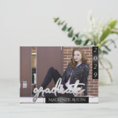 大学院2の写真 | Chic Script シンプル Keepsake 招待状 (スタンド正面)