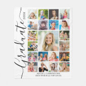 大学院21フォトコラージュ台本 フリースブランケット (正面)