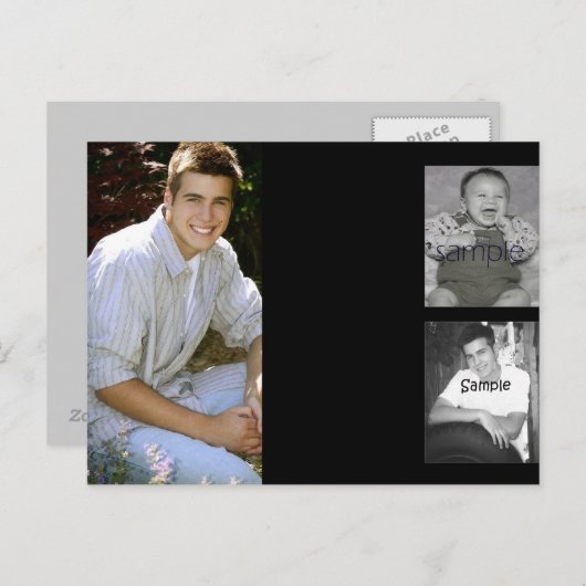 大学院3写真コラージュ葉書 案内ポストカード (正面/裏面)