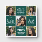 大学院5フォトコラージエメラルドグリーン卒業 フォトプラーク (正面)