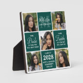 大学院5フォトコラージエメラルドグリーン卒業 フォトプラーク (正面)