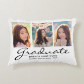 大学院6フォトコラージュ黒モダン文字 アクセントクッション (正面)