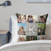 大学院8フォトコラージュと引用文グレー卒業 クッション