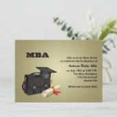 大学院（ビジネス）卒業式招待状 招待状 (スタンド正面)