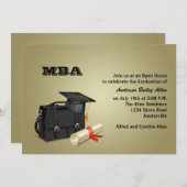 大学院（ビジネス）卒業式招待状 招待状 (正面/裏面)