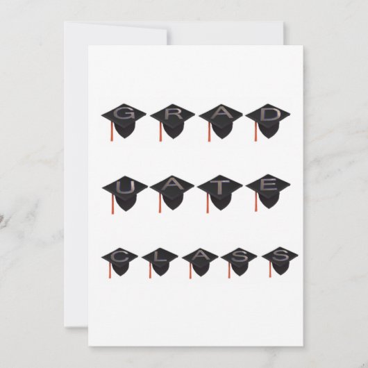 大学院Caps白黒モダン挨拶 シーズンカード (正面)