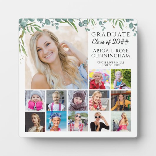 大学院K-12フォトコラージュ記念植物学 フォトプラーク (正面)