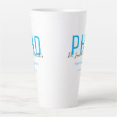 大学院Keepsake Blueブラックネーム学位PhD カフェラテマグ (正面)