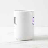 大学院Keepsake Purple Name PhD Coffee Mug コーヒーマグカップ (中央)