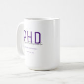 大学院Keepsake Purple Name PhD Coffee Mug コーヒーマグカップ (正面左)