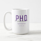 大学院Keepsake Purple Name PhD Coffee Mug コーヒーマグカップ (左)