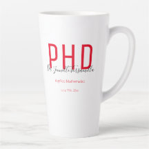 大学院Keepsake Red Black Name Degree PhD