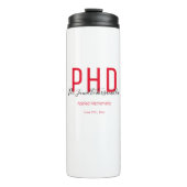 大学院Keepsake Red Black Name Degree PhD タンブラー (正面)