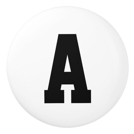 大学陶磁器の手紙のノブ セラミックノブ (正面)