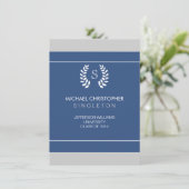 大学青及び白い卒業の発表 案内状 (スタンド正面)