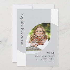 大学2年生フォトグレーホワイト 案内状